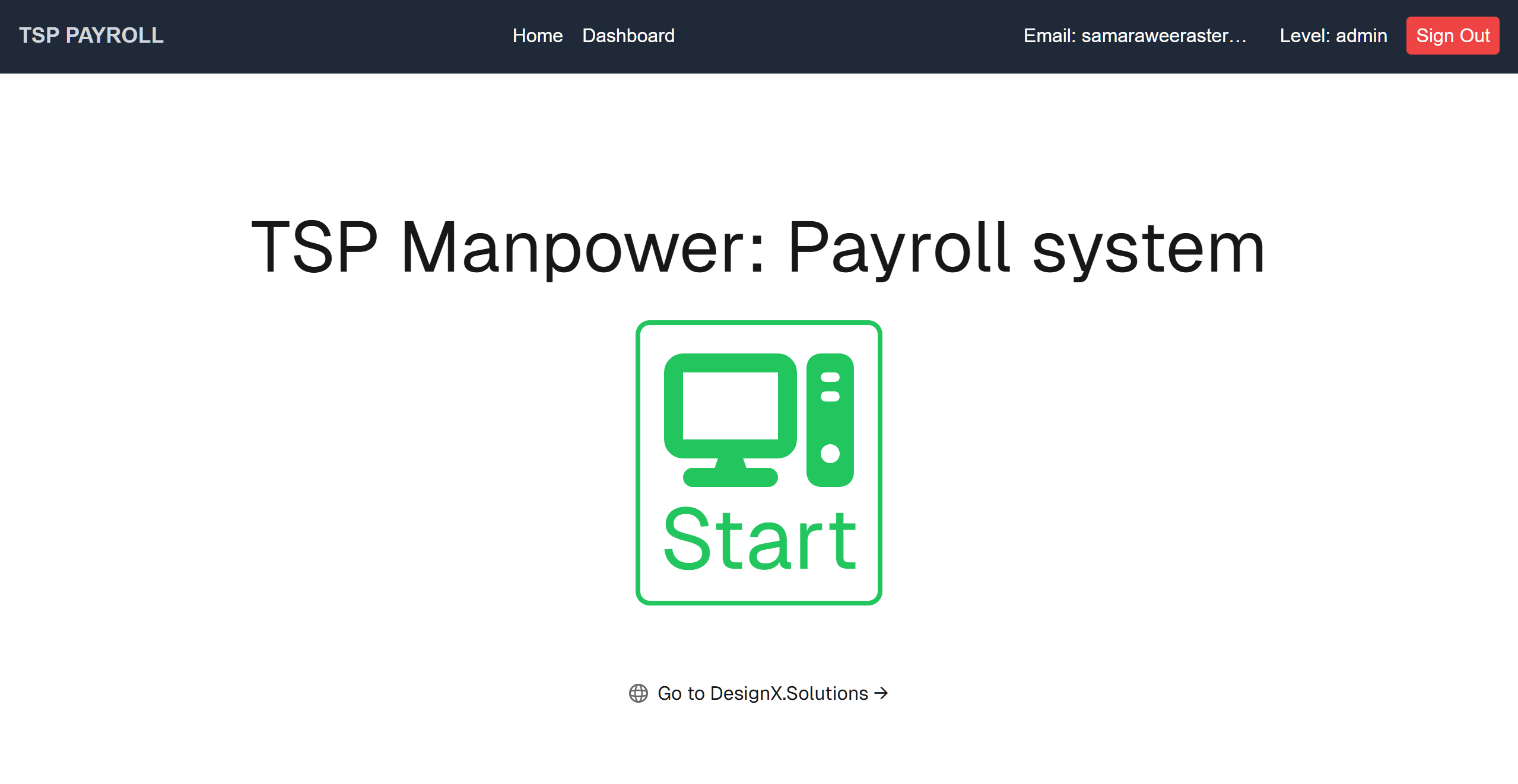 tsp payroll start page